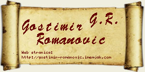 Gostimir Romanović vizit kartica